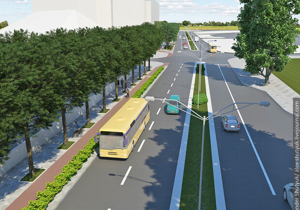 Новина - Транспорт та інфраструктура - Яким стане проспект Чорновола після реконструкції (Візуалізація)