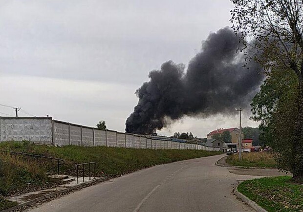 У Львові на території парку залізниці, що на Левандівці, трапилася пожежа. Фото: Варта1