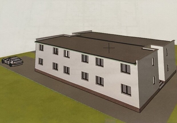 Влітку у Дрогобичі збудують перший модульний будинок для переселенців – візуалізація. 