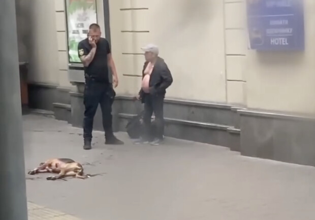 На львівському вокзалі поліцейський застрелив собаку 