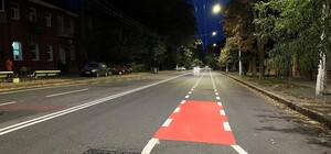 На Успенській обладнали велосмуги та змінили схему руху