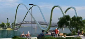 Коли у Києві добудують пішохідний міст-хвилю на Оболонський острів