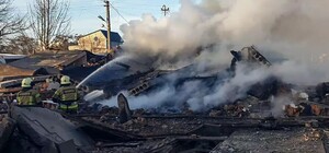 На Львівщині уламки ракети спричинили пожежу