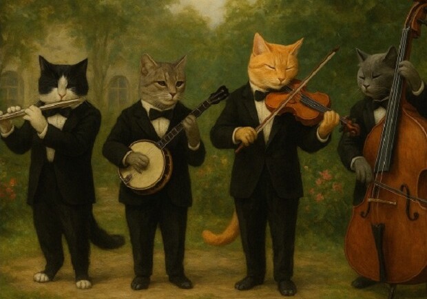 Класика з котами у дворі Людкевича - фото: facebook.com/museumludkevytch