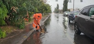 Зміни в русі електротранспорту й затоплення вулиць: наслідки негоди в Одесі