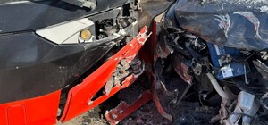 У Харкові автомобіль Subaru врізався в автобус