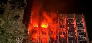 Уночі РФ утретє вдарила по адмінбудівлі в середмісті Одеси