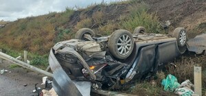 Біля Львова перекинувся автомобіль: фото 