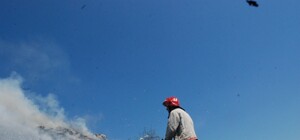 Як гасили чергову пожежу на Грибовецькому сміттєзвалищі (відео)