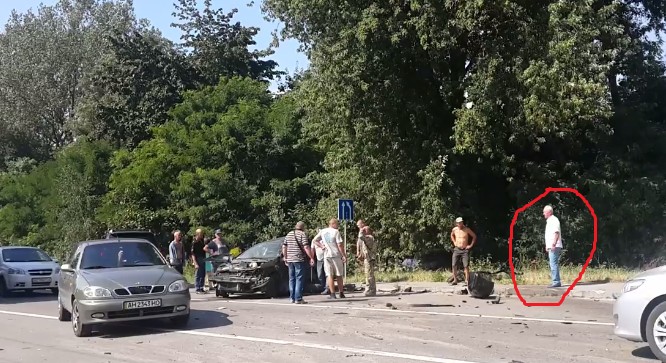 Фото з місця ДТП за участі Димінського.