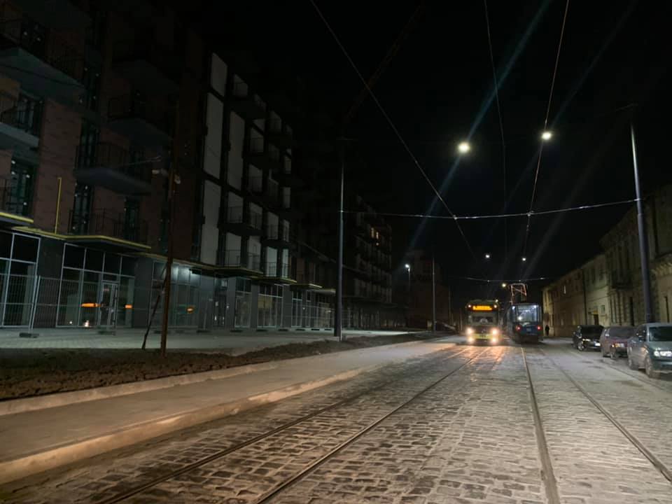Сьогодні, 16 січня, відремонтованою вулицею Замарстинівською у Львові поїхали трамваї. Фото Зручне місто/Фейсбук.