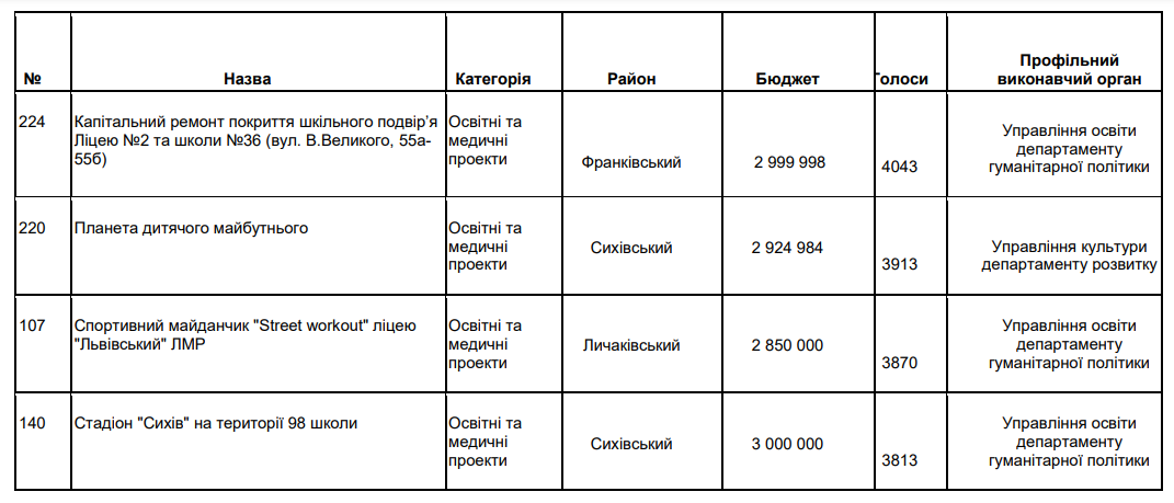 Львів профінансує 16 проєктів Громадського бюджету, які не перемогли: перелік щасливчиків фото 2 1