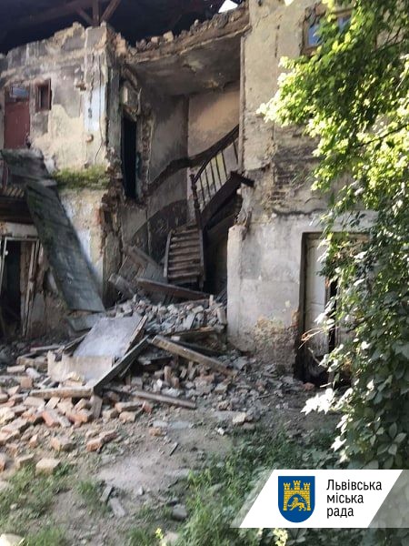 Будинок на Дашкевича у Львові, де стався обвал. 