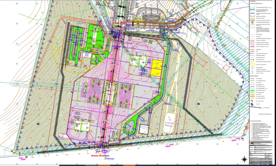 План майбутнього пункту пропуску Мальховіце-Нижанковичі (фото Forum Rozwoju Przemyśla)