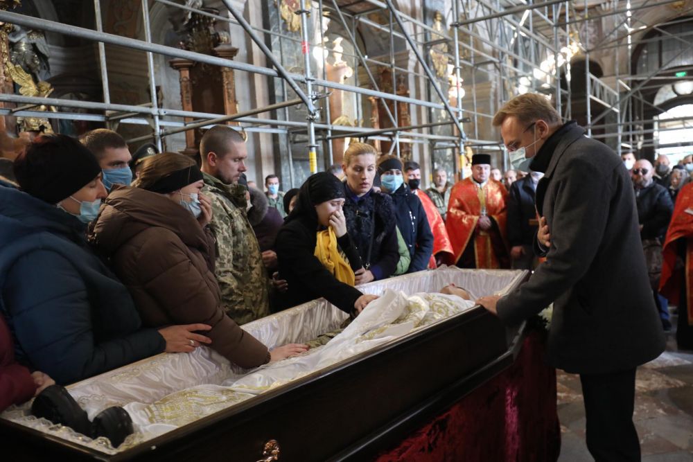 Львів прощається із загиблим на війні 21-річним Іваном Горошком. Фото:  Роман Балук