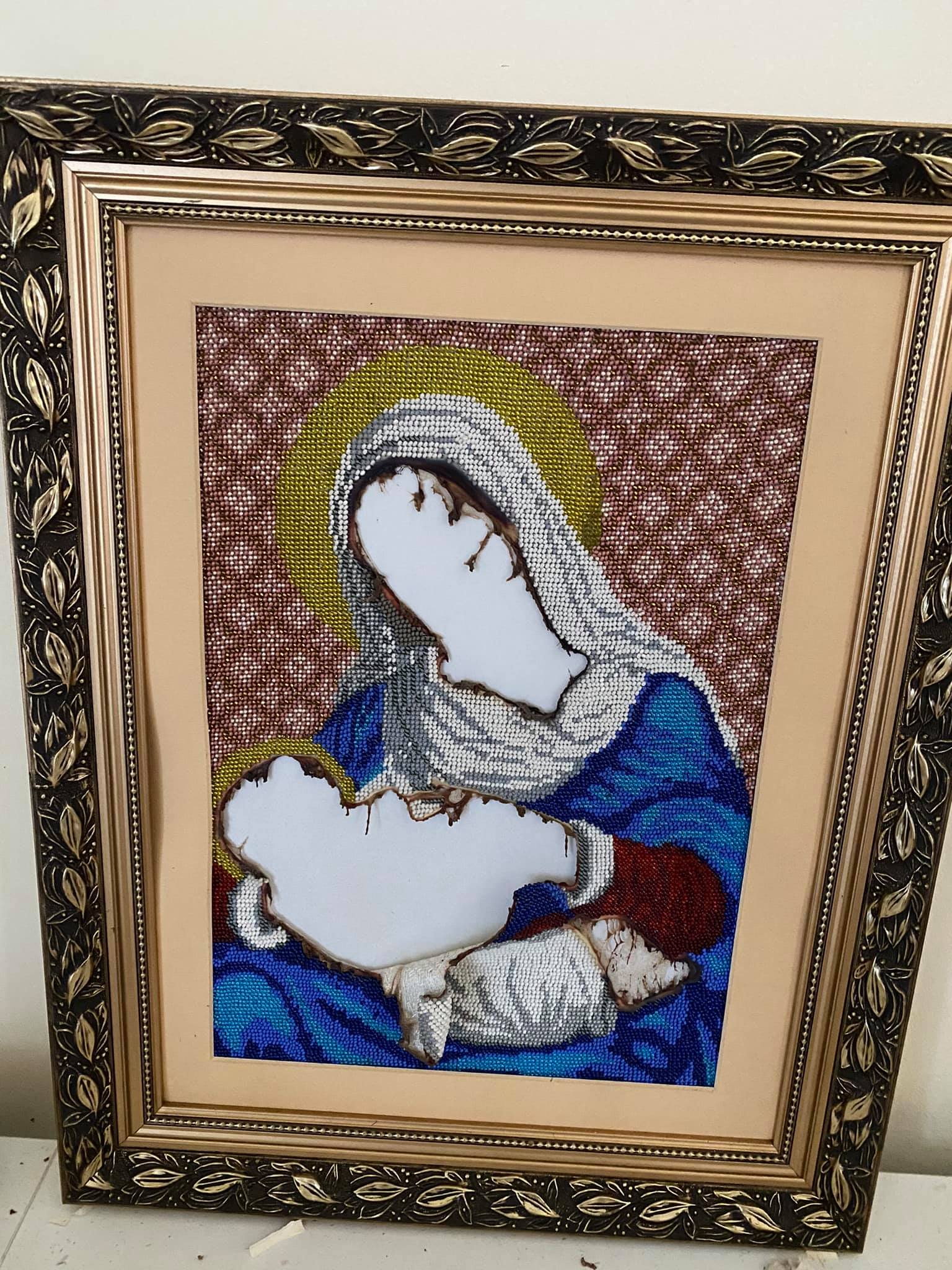 У Стрию згоріла дерев'яна церква. Фото: отець Михайло Глов'як.