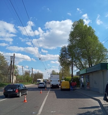 Аварія сталася на вулиці Зеленій у Львові. Фото Патрульної поліції Львівщини.