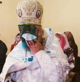 У Стрию під час недільної служби священника УПЦ МП облили зеленкою.