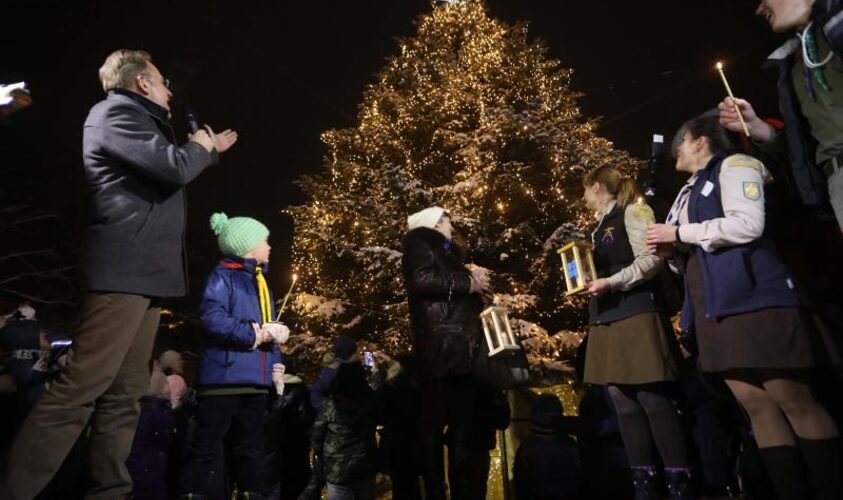 Головна ялинка у Львові у 2018 році.
