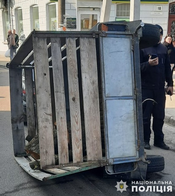 У Рудках перекинувся причеп із дрова, на якому сиділи троє хлопців, один із них загинув: фото з місця ДТП.