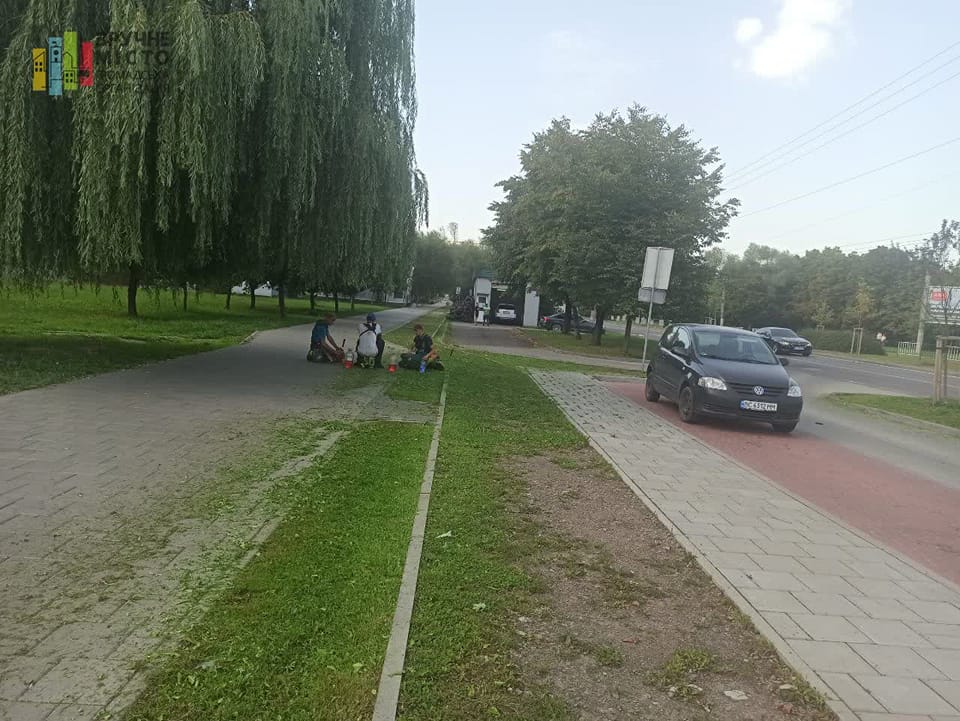 На проспекті Чорновола у Львові скосили велодоріжку.