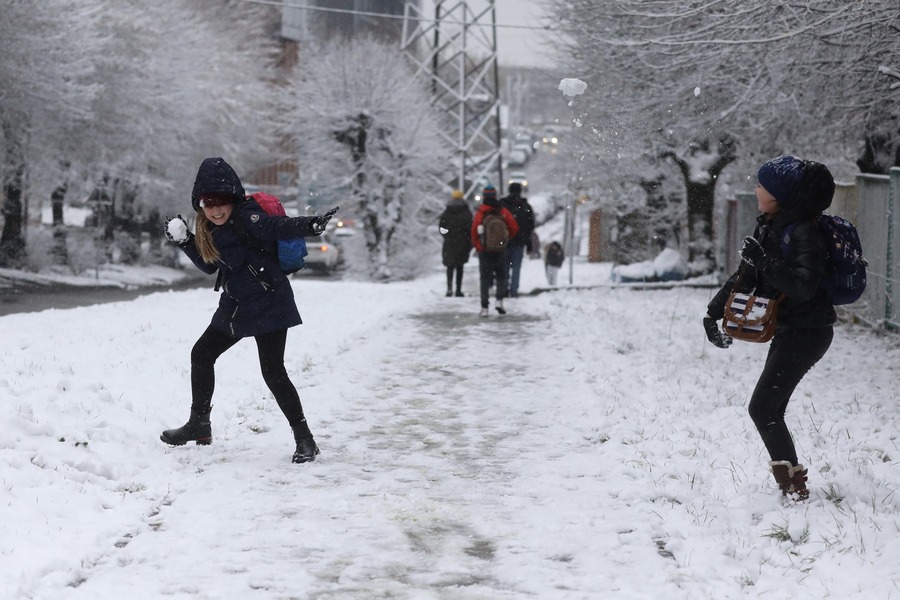 У Львові випав перший сніг.