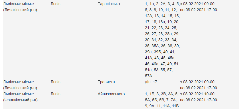 Де у Львові зникло світло 8 лютого: адреси і коли з'явиться фото 3 2