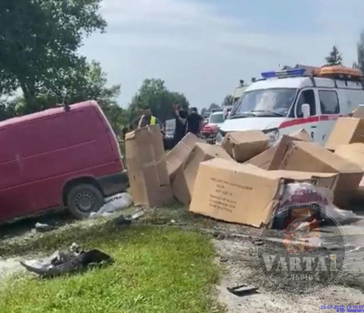 Знайшли винного: в автотрощі біля Угерська звинуватили лелеку. Фото: Варта 1. 