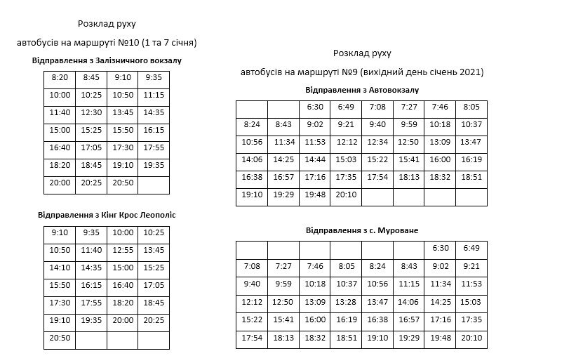 Як курсуватимуть львівські маршрутки на Новий рік і Різдво