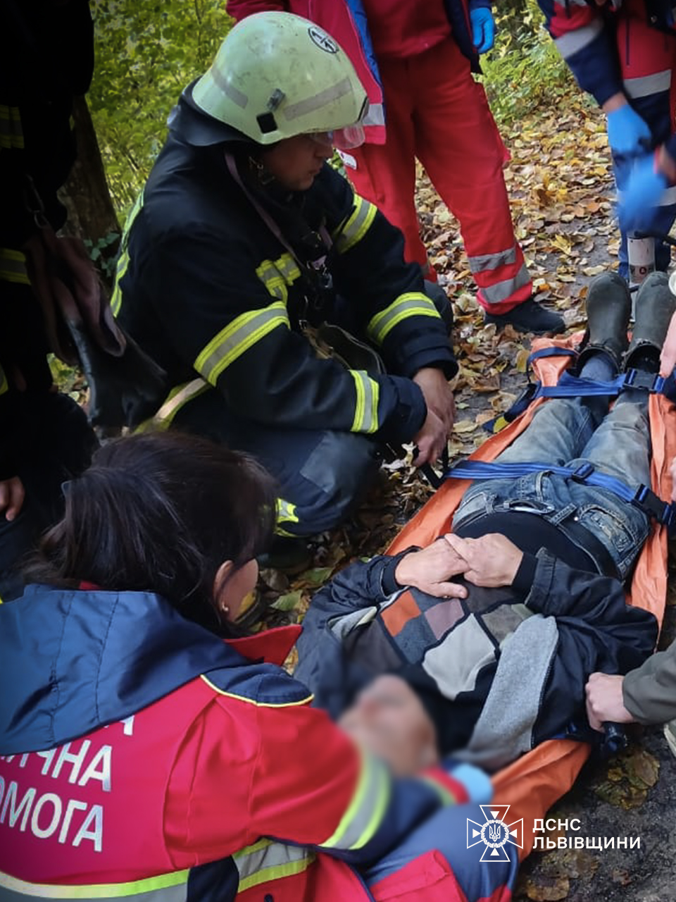 На Стрийщині грибник упав зі скелі: фото.