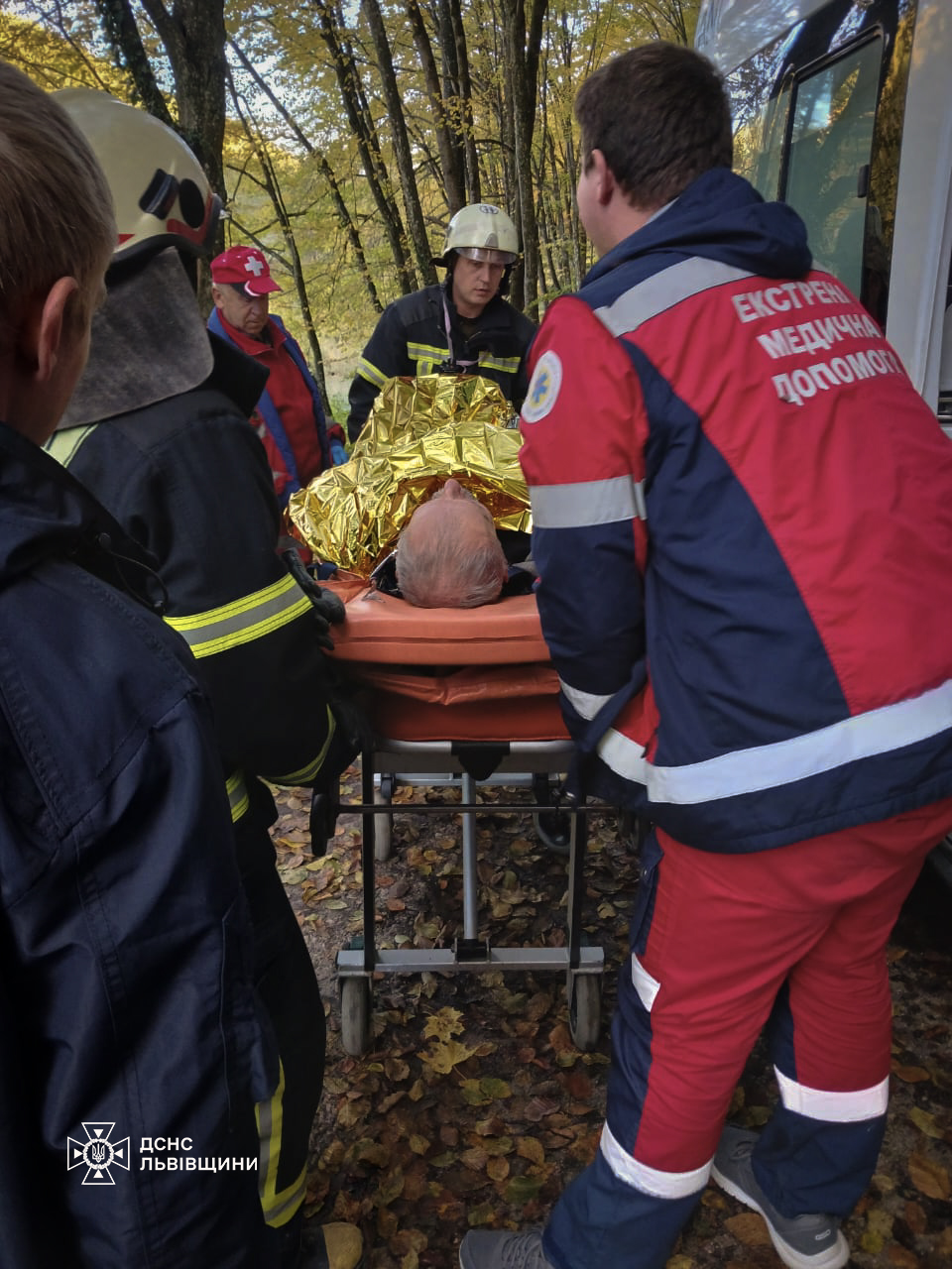 На Стрийщині грибник упав зі скелі: фото.