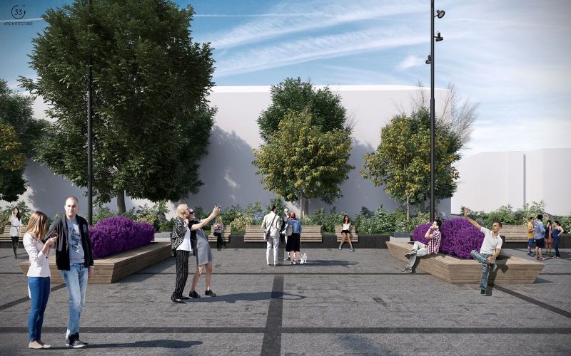 Місто кохання: біля Оперного облаштовують &laquo;сухий&raquo; фонтан  фото 1