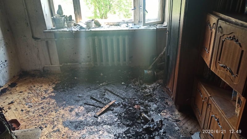 В одній із квартир на вулиці Любінській у Львові сталася пожежа.  Фото: ДСНС у Львівській області.