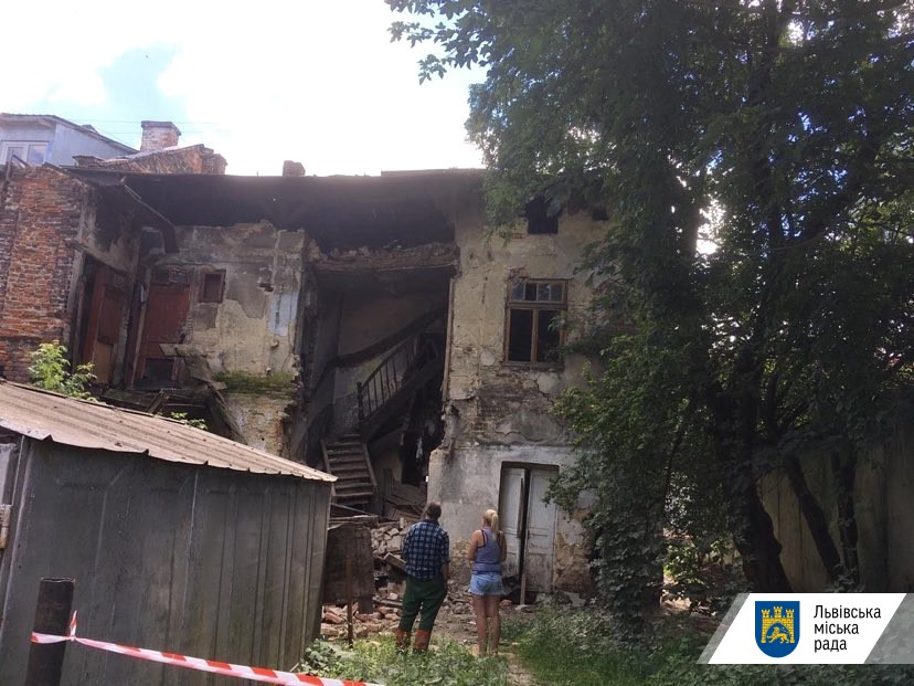 Будинок на Дашкевича у Львові, де стався обвал. 