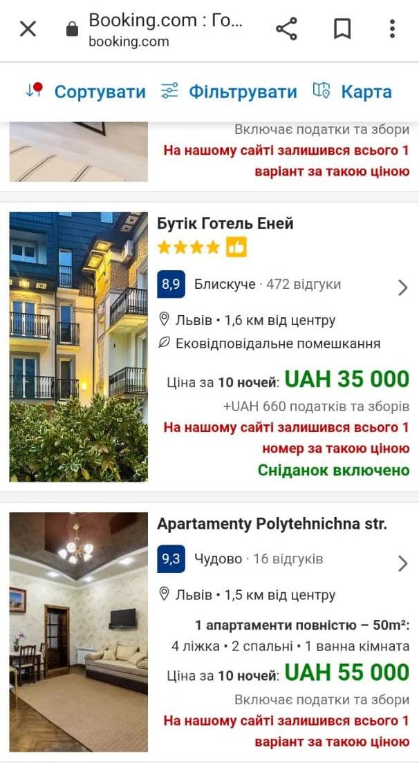 Оренда квартир у Львові: ціни на 10-й день війни.