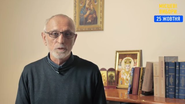 "Перепросив усіх тих, кого міг згіршити": львівський священник вибачився за агітацію. Фото: скріншот із відео