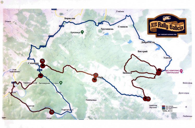 Маршрут  І і ІІI етапів чемпіонату України з гірських перегонів 2021 "Гран Прі Трускавця". 