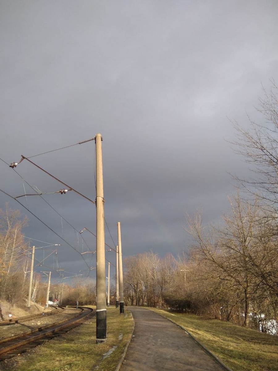 У Трускавці серед зими з'явилася веселка (фото)