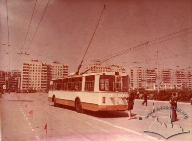 Ретро тролейбус у Львові.