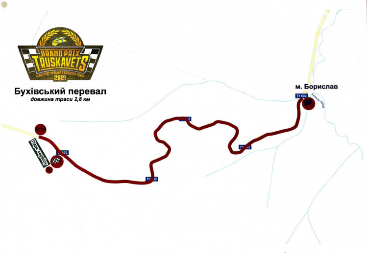 Маршрут  І і ІІI етапів чемпіонату України з гірських перегонів 2021 "Гран Прі Трускавця". 