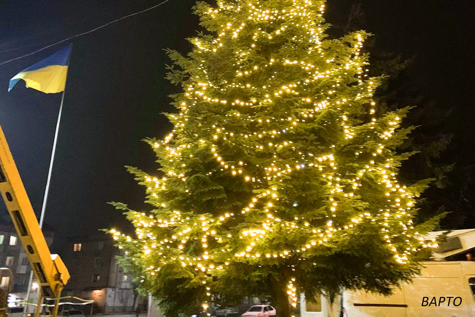 Головна новорічна ялинка Стебника 2020-2021. Фото: Варто