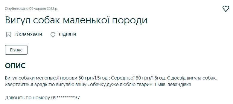 Скільки коштує вигул собак у Львові.