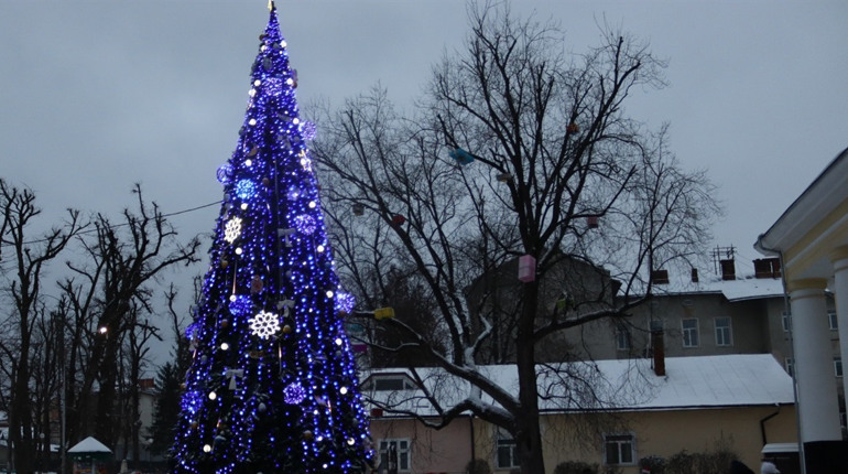Новорічна ялинка 2023 у Дрогобичі.