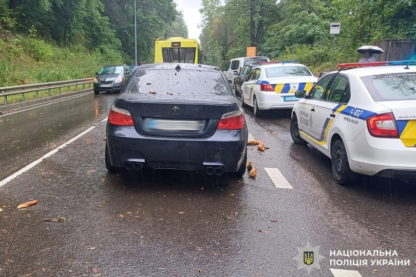 Біля Львова на автомобіль впало дерево, дівчину забрала "швидка": фото.