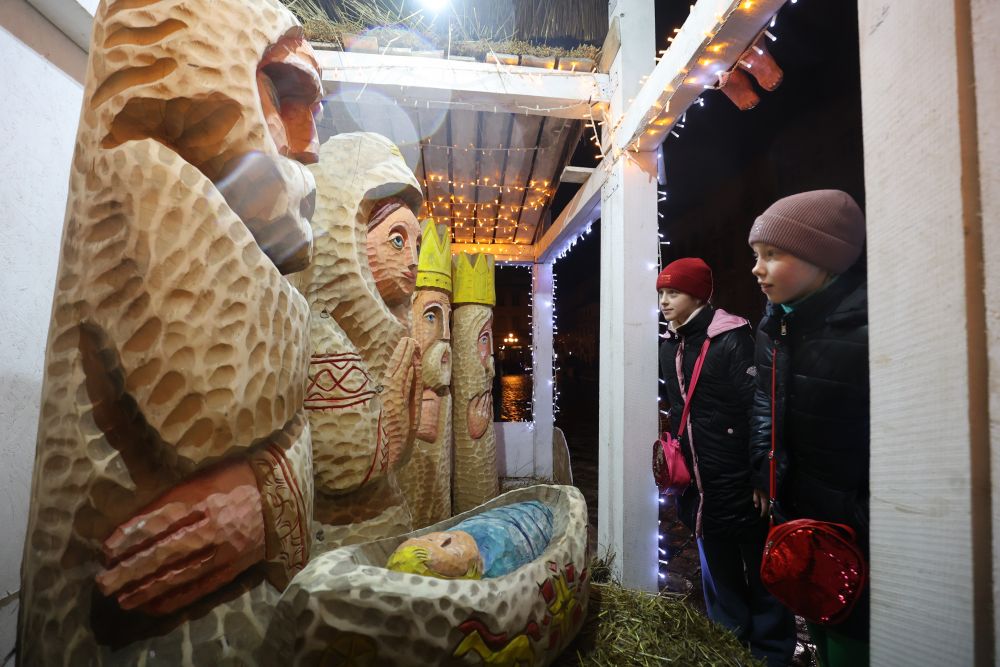 Різдвяна Шопка у Львові на площі Ринок.