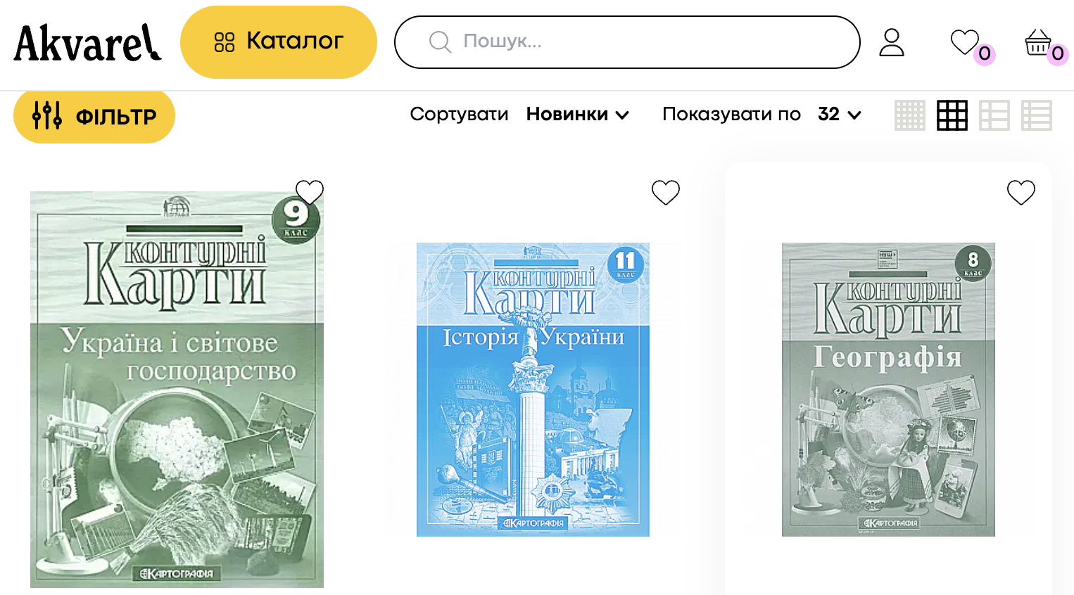 Контурні карти України