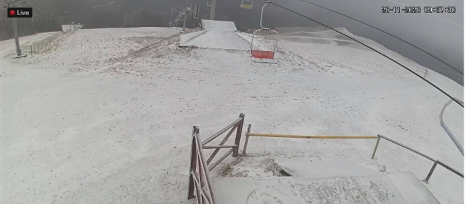 Захар Беркут засніжило. Фото: скріншот з відео