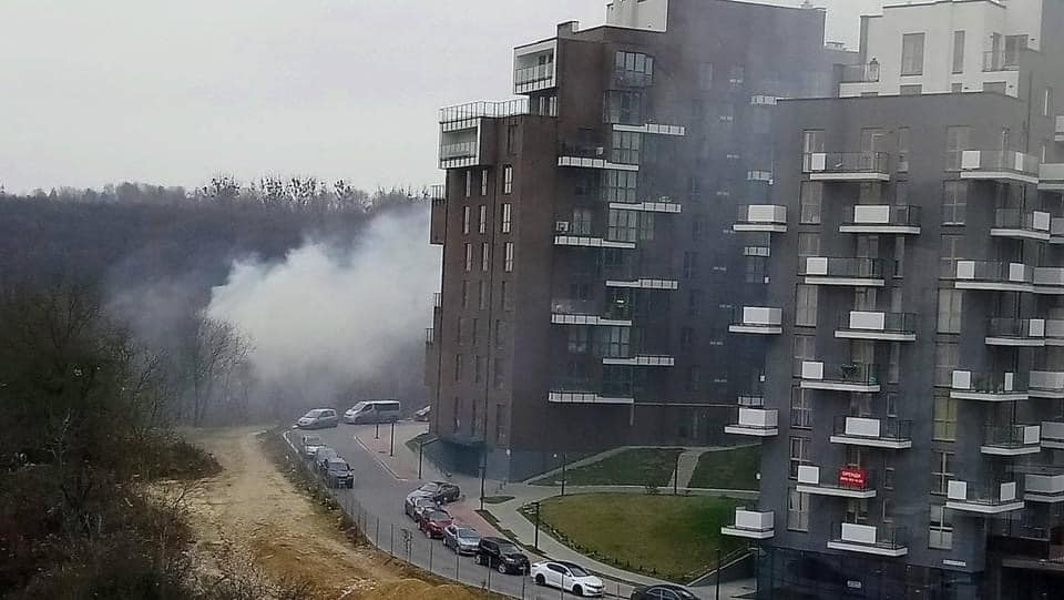 У Шевченівському районі Львова сталася пожежа. Фото: Ігор Зінкевич
