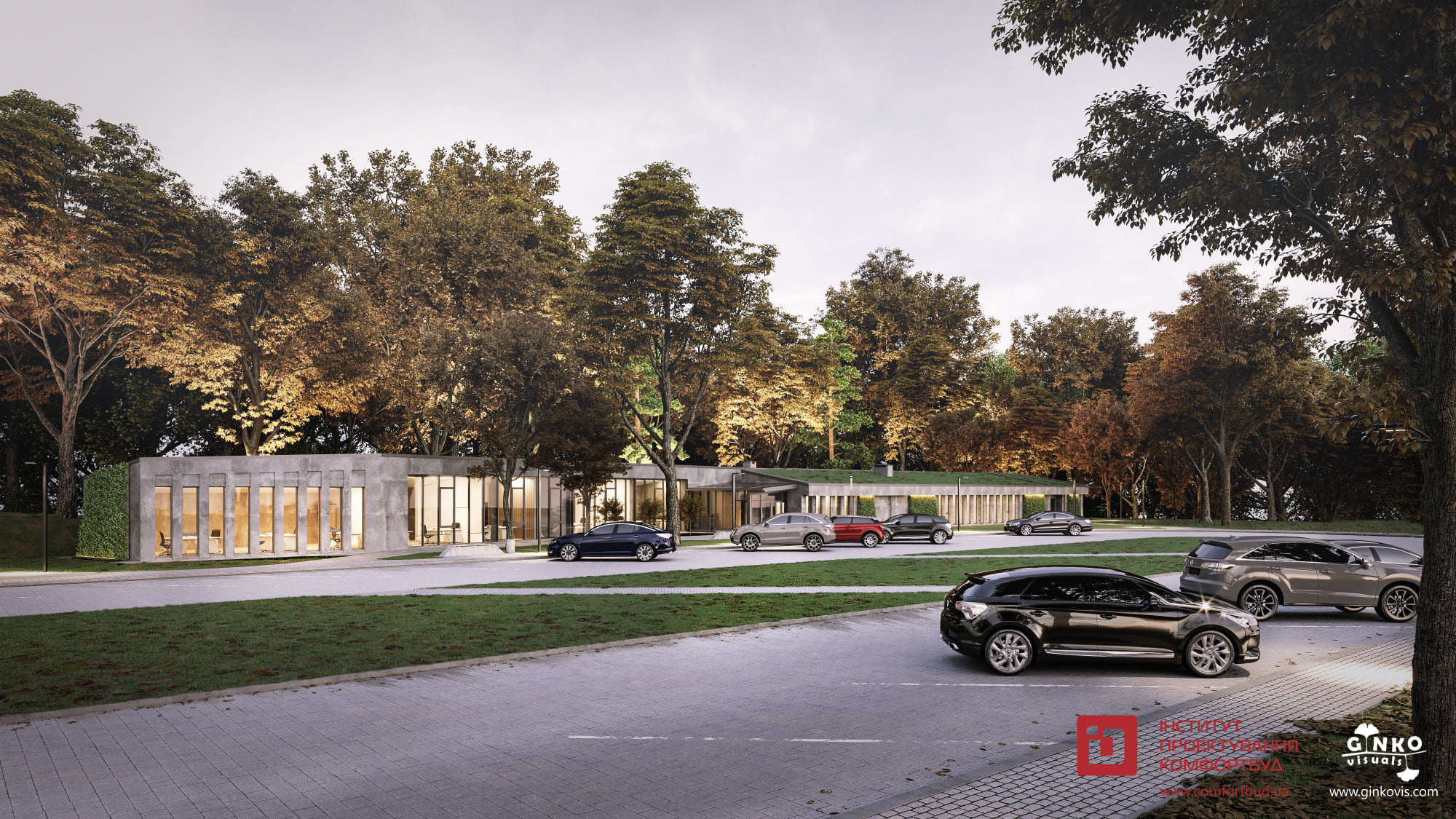 Біля Шевченківського гаю зведуть будівлю. Фото: &laquo;Комфортбуд&raquo;