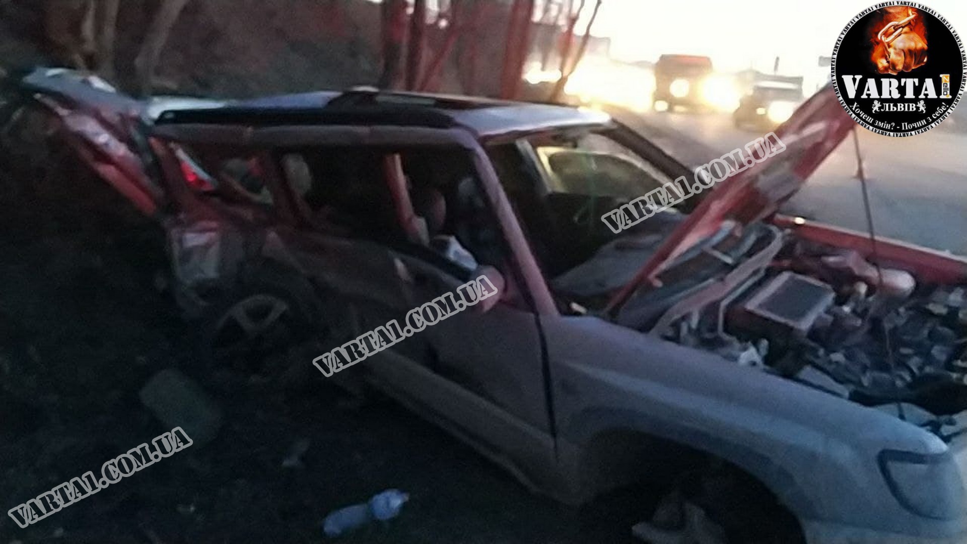 2 квітня біля Львова сталася дорожньо-транспортна пригода. Фото: Варта1